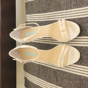 Betsey Johnson White Sandal Heels